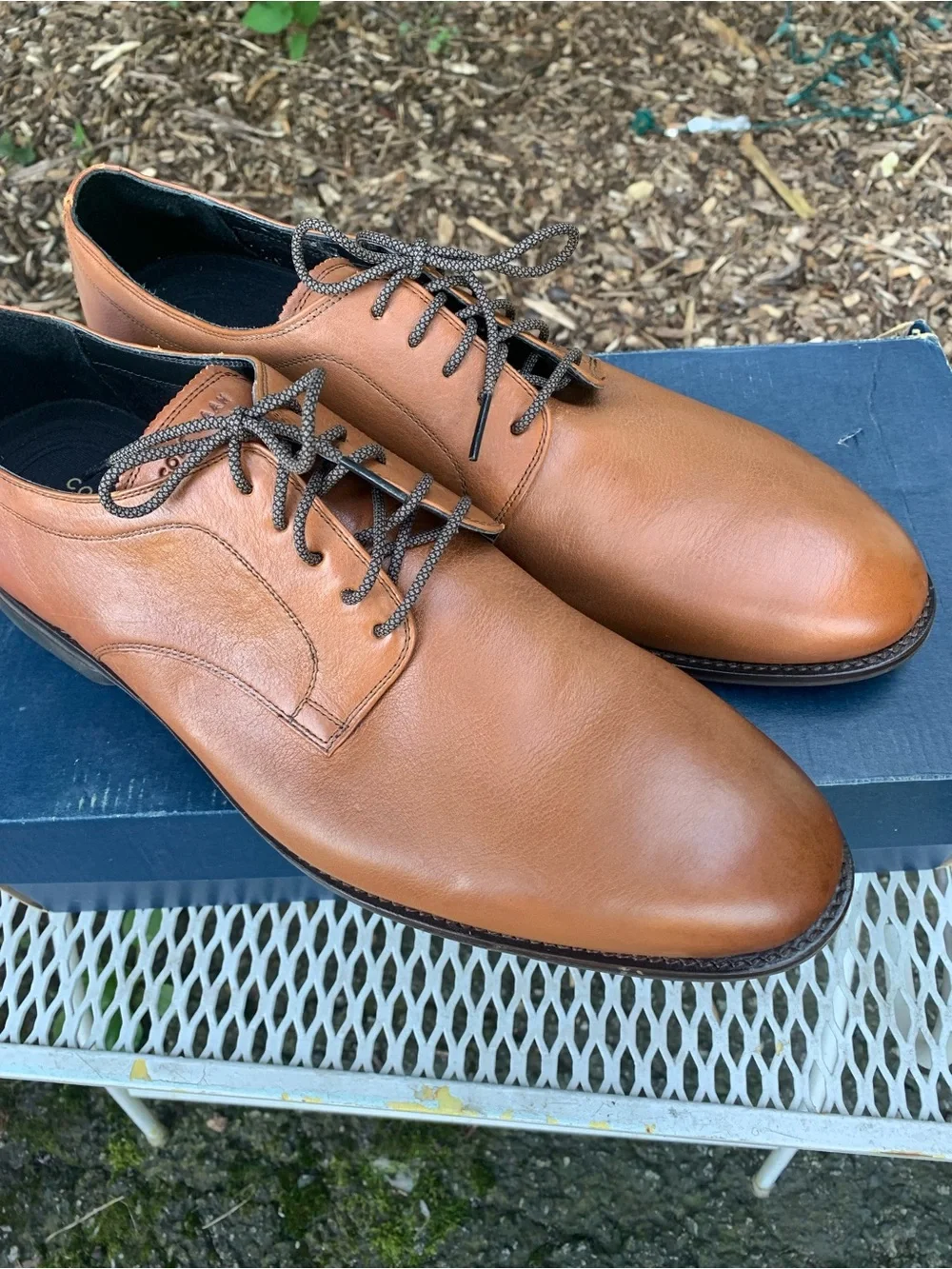 Cole Haan Men's Size 11.5 D Modern Essential Plain Toe Oxford Shoes British Tan